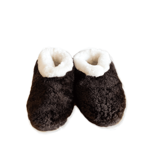 Pantuflas de piel Café adulto